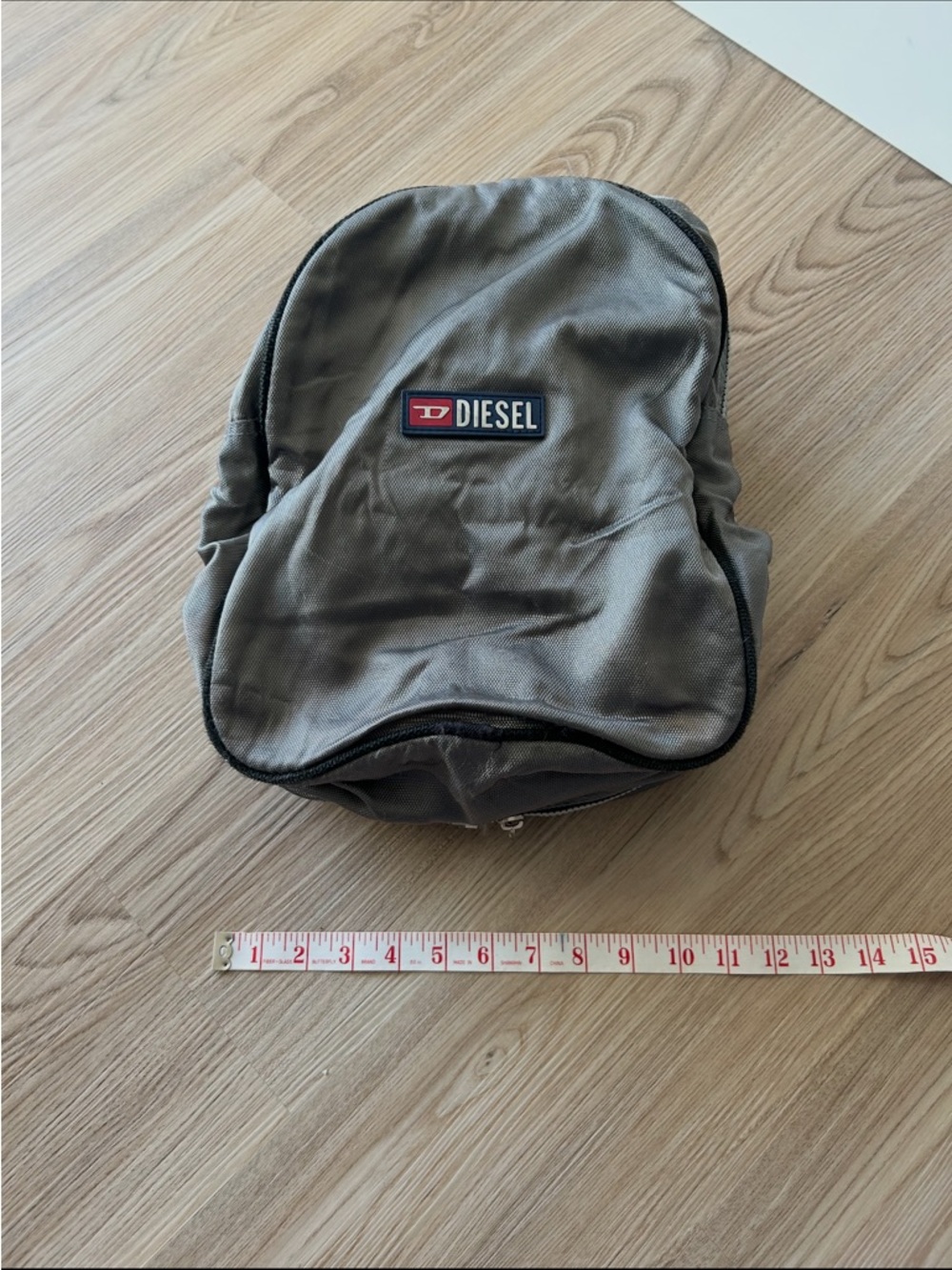 Diesel Olive Green Convertible Duffle Bag with Logo Patch